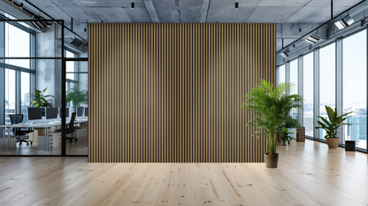 Canvas – Acoustic Top-Sided Mocha Oak Veneer Slat Wood Panel