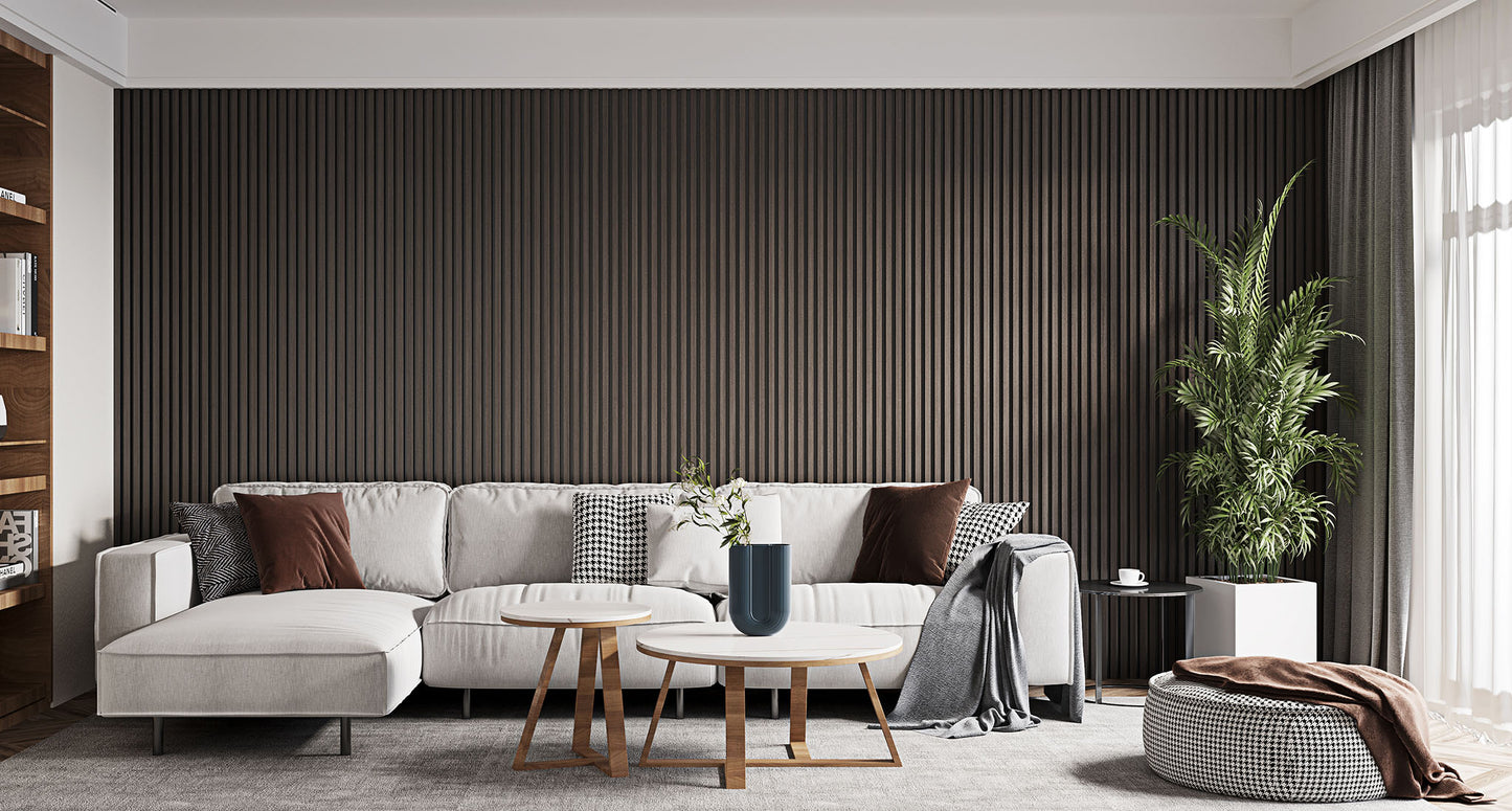 Walnut 3D – Acoustic 3-Sided Veneer Slat Wood Panel